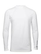 Mens First Skin Round Neck Sport T-Langærmet Skjorte White BACKTEE