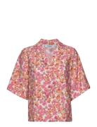 Mschadanaya Ladonna 2/4 Shirt Aop Tops Shirts Short-sleeved Pink MSCH Copenhagen