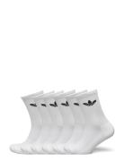 Trefoil Crew Sock Cushion 6 Pair Pack Sport Socks Regular Socks White Adidas Originals