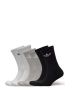 Tre Crw Sck 6Pp Sport Socks Regular Socks Black Adidas Originals