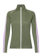 Arm-Stripe Full-Zip Jersey Jacket Sport Sweatshirts & Hoodies Fleeces & Midlayers Green Ralph Lauren Golf