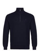 32/2 Cotton-Lsl-Plo Tops Knitwear Half Zip Jumpers Navy Polo Ralph Lauren