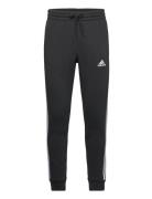 Essentials Fleece Tapered Cuff 3-Stripes Pants Sport Sweatpants Black Adidas Sportswear
