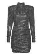 Mini Glitter Dress With Shoulder Pa Designers Short Dress Silver Stella Nova