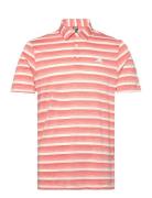2 Clr Stripe Lc Sport Polos Short-sleeved Coral Adidas Golf