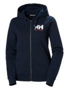 W Hh Logo Full Zip Hoodie 2.0 Sport Sweatshirts & Hoodies Hoodies Navy Helly Hansen