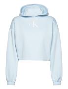 Sequin Hoodie Tops Sweatshirts & Hoodies Hoodies Blue Calvin Klein Jeans