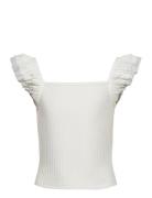 Kognella S/L Frill Strap Top Jrs Tops T-shirts Sleeveless White Kids Only