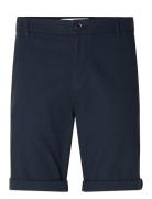Slhslim-Luton Flex Shorts Noos Bottoms Shorts Chinos Shorts Blue Selected Homme