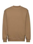 Custom Crew-Dune Contrast Stitch Designers Sweatshirts & Hoodies Sweatshirts Brown Taikan