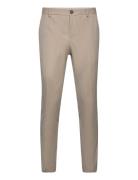 Slhslim-Peter Sand Pinstripe Trs Bottoms Trousers Formal Beige Selected Homme
