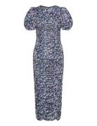 Coated Jersey Puffy Dress Designers Knee-length & Midi Blue ROTATE Birger Christensen