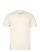 Bs Stern Regular Fit Polo Shirt Tops Knitwear Short Sleeve Knitted Polos Cream Bruun & Stengade