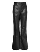 Halifax Pu Flare Pant Bottoms Trousers Leather Leggings-Bukser Black Bardot