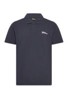 Essential Polo M Sport Polos Short-sleeved Blue Jack Wolfskin