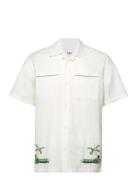 Newton Shirt Paradise Stitch Ecru Designers Shirts Short-sleeved White Wax London