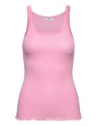 Cc Heart Poppy Silk Camisole Tops T-shirts & Tops Sleeveless Pink Coster Copenhagen