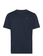 Loke Badge T-Shirt - Regenerative O Tops T-Kortærmet Skjorte Navy Knowledge Cotton Apparel