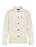 Twill Overshirt Tops Overshirts Beige Fred Perry