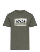 Jcologan Ss24/25 Tee Ss Crew Neck Ss Jnr Tops T-Kortærmet Skjorte Khaki Green Jack & J S