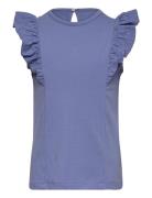 Top Ns Lace Tops T-shirts Sleeveless Navy Creamie