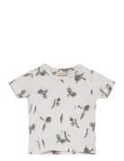 T-Shirt S/S Baggy Sum Printed Tops T-Kortærmet Skjorte Beige Petit Piao