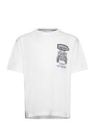 Printed Message T-Shirt Tops T-Kortærmet Skjorte White Mango