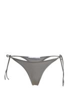 Metallic Bikini Bottom Swimwear Bikinis Bikini Bottoms Side-tie Bikinis Grey Mango