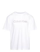 S/S Crew Neck Tops T-Kortærmet Skjorte White Calvin Klein