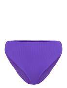 Eclipse 90S Rib High Leg Hw Swimwear Bikinis Bikini Bottoms High Waist Bikinis Purple Hunkemöller