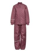 Basic Thermal Set -Solid Outerwear Thermo Outerwear Thermo Sets Pink CeLaVi