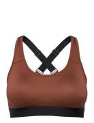 Padded Crossback Bra Sport Bras & Tops Sports Bras - All Brown Stay In Place