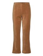 Slvelvetina Pants Bottoms Trousers Straight Leg Brown Soaked In Luxury