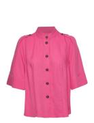 Jacket With Pockets Tops Blouses Short-sleeved Pink Coster Copenhagen