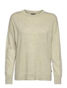 Valentina Organic Cotton/Lyocell Knitted Crew Neck Tops Knitwear Jumpers Green Lexington Clothing