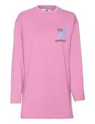 Kg Harlem M04 Long-Sleeve Tee Tops T-shirts & Tops Long-sleeved Pink Kangol
