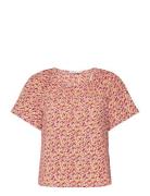 Onlnova Lux S/S Agnes Top Aop Ptm Tops Blouses Short-sleeved Multi/patterned ONLY
