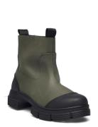 Recycled Rubber Tubular Boot Shoes Boots Ankle Boots Ankle Boots Flat Heel Green Ganni