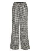 Pants Sparkly Houndstooth Bottoms Trousers Cargo Pants Black ROTATE Birger Christensen