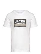 Jcologan Ss24/25 Tee Ss Crew Neck Ss Jnr Tops T-Kortærmet Skjorte White Jack & J S