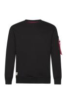 Usn Blood Chit Sweater Designers Sweatshirts & Hoodies Sweatshirts Black Alpha Industries