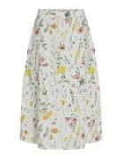 Vicapro Hw Midi Skirt Knælang Nederdel White Vila