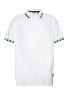 Mens Pines Polo Sport Polos Short-sleeved White Abacus