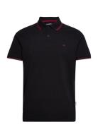 Slhdante Sport Ss Polo Noos Tops Polos Short-sleeved Black Selected Homme