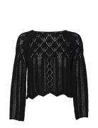 Vmginger 3/4 Boatneck Pullover Ga Noos Tops Knitwear Jumpers Black Vero Moda