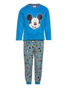 Pyjalong Coral Pyjamassæt Blue Mickey Mouse