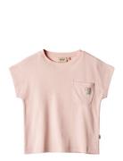 T-Shirt S/S Signe Tops T-Kortærmet Skjorte Pink Wheat