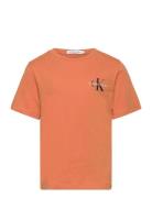 Chest Monogram Top Tops T-Kortærmet Skjorte Orange Calvin Klein