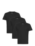 Slhaxel Ss O-Neck Tee 3 Pack Noos Tops T-Kortærmet Skjorte Black Selected Homme