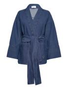 Structured Cotton Kimono Jacket Outerwear Jackets Light-summer Jacket Blue Bobo Choses